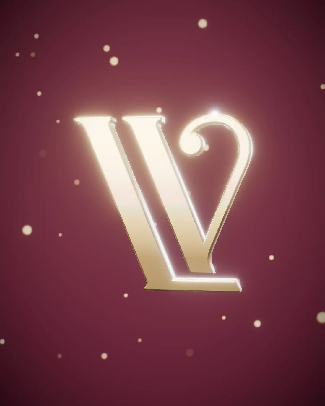 The Lumière & Vale monogram in champagne gold